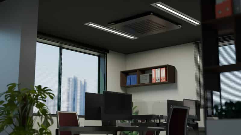 Offitec Ceiling-Mounted 4-Way Cassette Fan Coil Unit