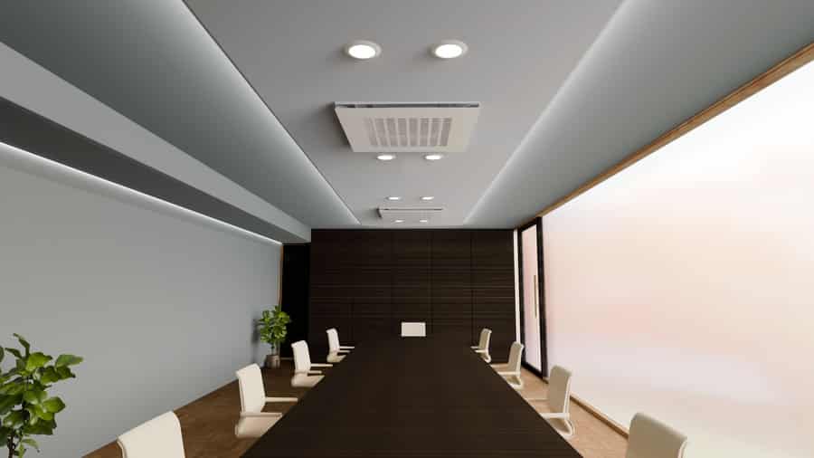 Offitec Ceiling-Mounted 4-Way Cassette Fan Coil Unit